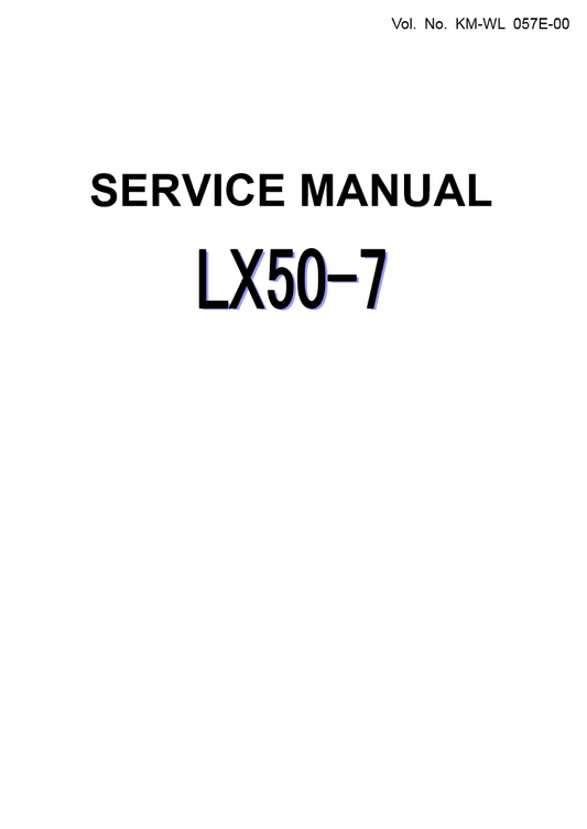 Manual de Servicio y Reparación Cargador Hitachi LX50-7