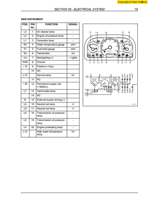 Manual de Sistema Eléctrico Retrocargador New Holland LB110B
