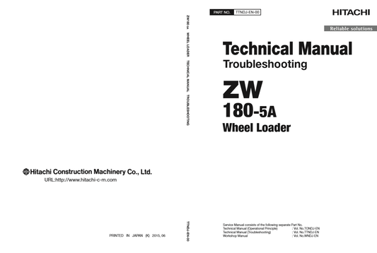Manual de Solución de Problemas Cargador Hitachi ZW 180-5A