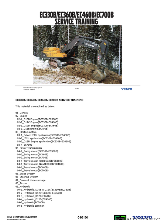 Manual de Taller-Capacitación Excavadora Volvo EC330B EC460B EC700B