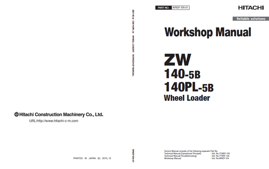 Manual de Taller Cargador Hitachi ZW140-5B ZW140PL-5B