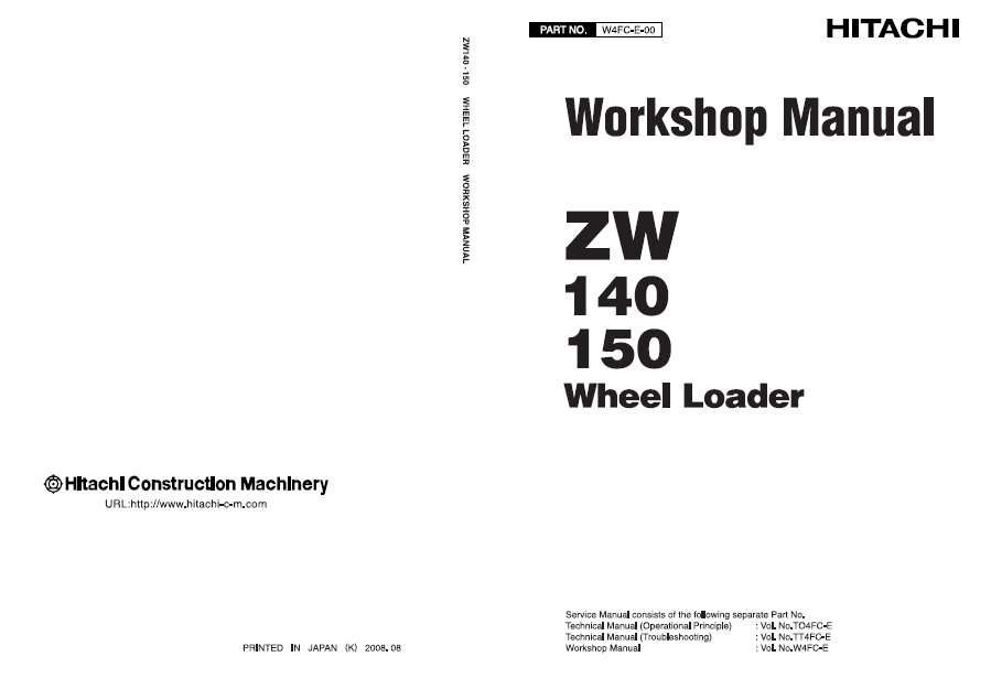 Manual de Taller Cargador Hitachi ZW140 ZW150