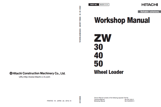 Manual de Taller Cargador Hitachi ZW 30-40-50