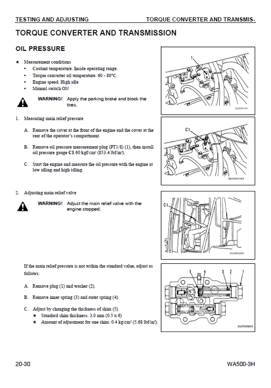Manual de Taller Cargador Komatsu WA500-3H - WA500H20051