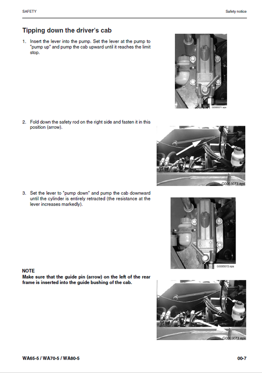 Manual de Taller Cargador Komatsu WA65-5 - H50051, WA70-5 - H50051, WA80-5 - H50051