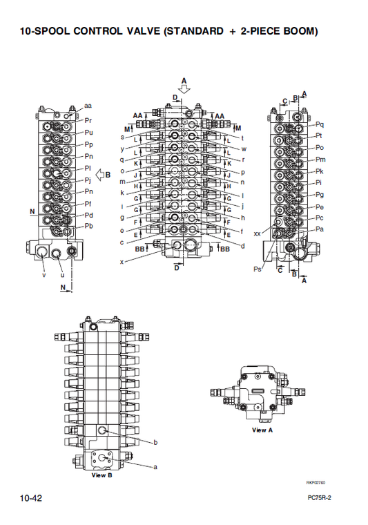 Manual de Taller Excavadora Hidraúlica Komatsu PC75R-2 - 22E5200763
