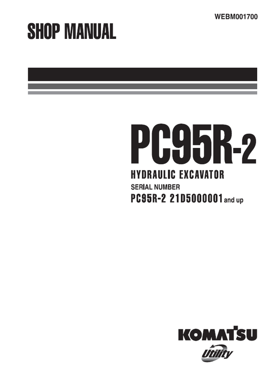Manual de Taller Excavadora Hidraúlica Komatsu PC95R-2 - 21D5000001
