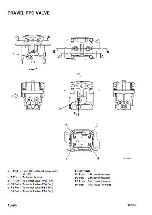 Manual de Taller Excavadora Hidraúlica Komatsu PC95R-2 - 21D5000001