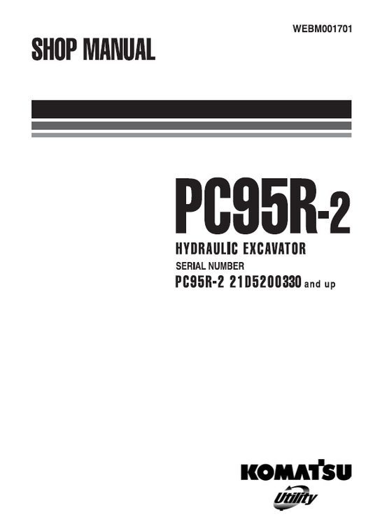 Manual de Taller Excavadora Hidraúlica Komatsu PC95R-2 - 21D5200330