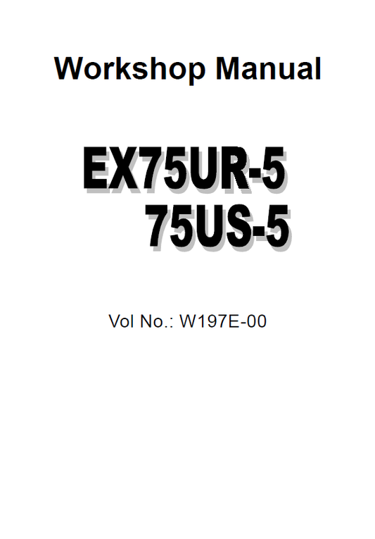Manual de Taller Excavadora Hitachi EX75UR-5, EX75US-5