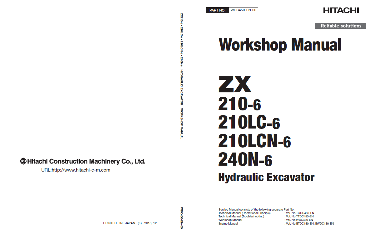 Manual de Taller Excavadora Hitachi Serie ZX210-6 y ZX240N-6