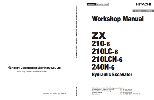 Manual de Taller Excavadora Hitachi Serie ZX210-6 y ZX240N-6