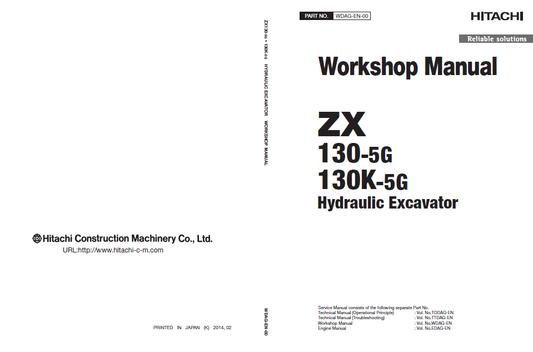 Manual de Taller Excavadora Hitachi ZX130-5G, ZX130K-5G
