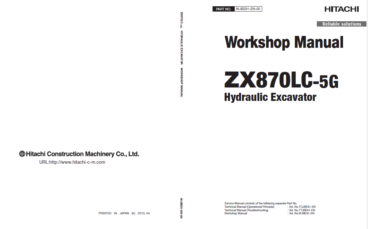 Manual de Taller Excavadora Hitachi ZX870LC-5G