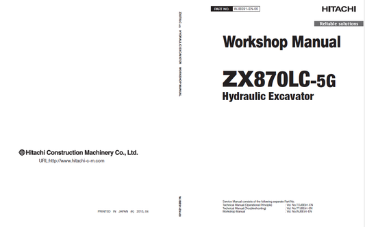 Manual de Taller Excavadora Hitachi ZX870LC-5G
