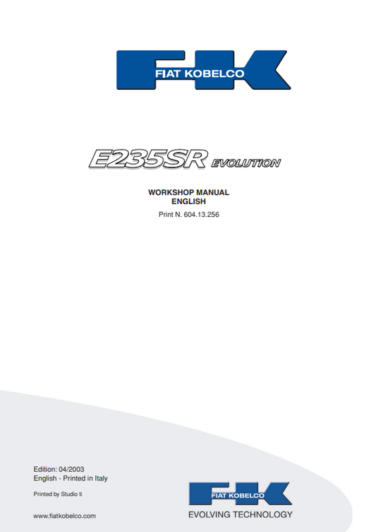 Manual de Taller Excavadora Kobelco E235SR Evolution