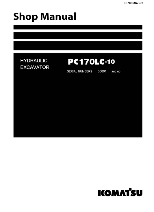 Manual de Taller Excavadora Komatsu PC170LC-10