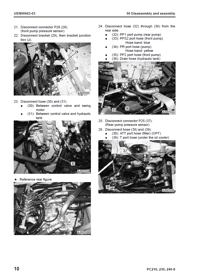 Manual de Taller Excavadora Komatsu PC210-8, PC210LC-8, PC210NLC-8, PC230NHD-8, PC240LC-8, PC240NLC-8 - K50001