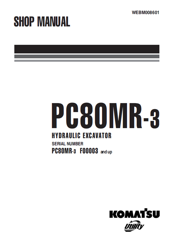 Manual de Taller Excavadora Komatsu PC80MR-3