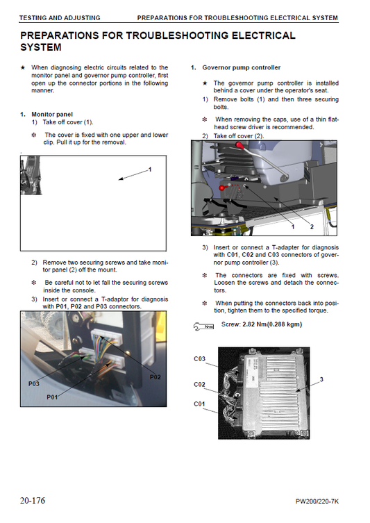 Manual de Taller Excavadora Komatsu PW200-7K, PW220-7K - K40001