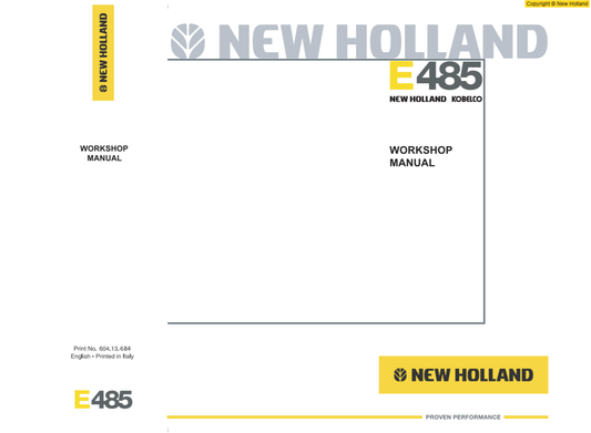 Manual de Taller Excavadora New Holland E485