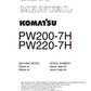 Manual de Taller Excavadora Sobre Ruedas Komatsu PW200-7H - H50051, PW220-7H - H50051