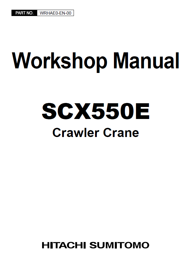 Manual de Taller Grúa Hitachi Sumitomo SCX500e