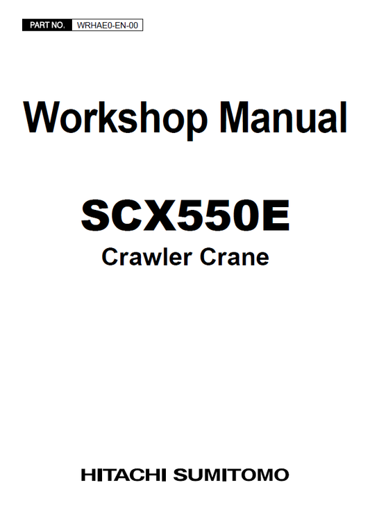 Manual de Taller Grúa Hitachi Sumitomo SCX500e