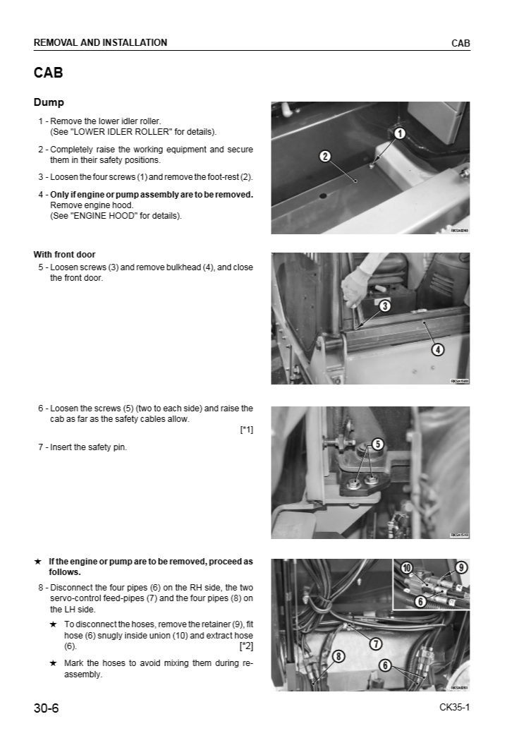 Manual de Taller Minicargador Compacto Komatsu CK35-1