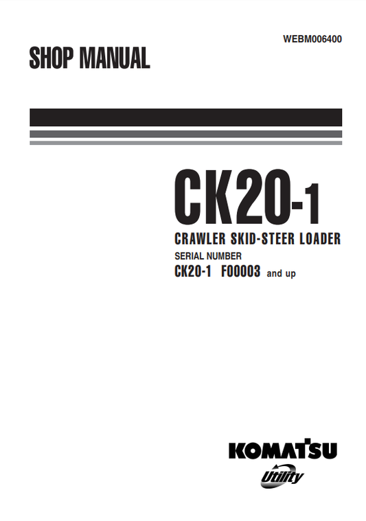 Manual de Taller Minicargador Komatsu CK20-1