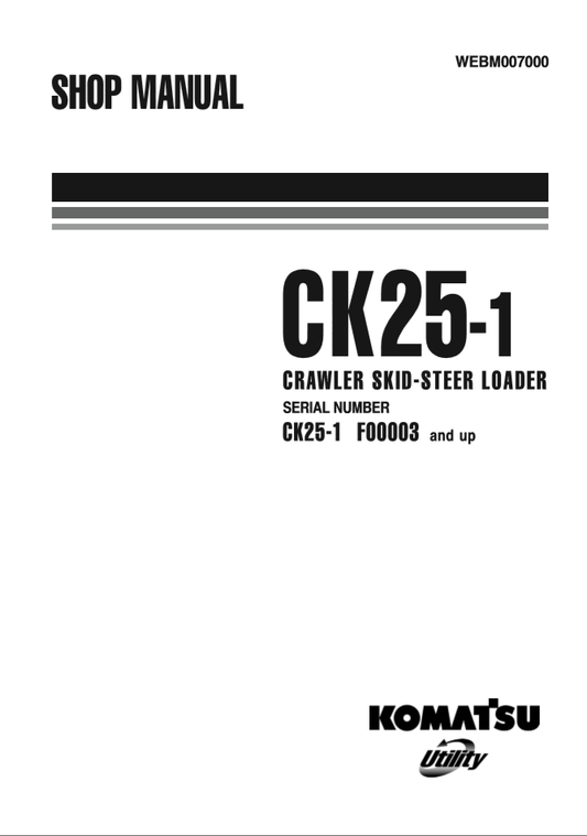 Manual de Taller Minicargador Komatsu CK25-1