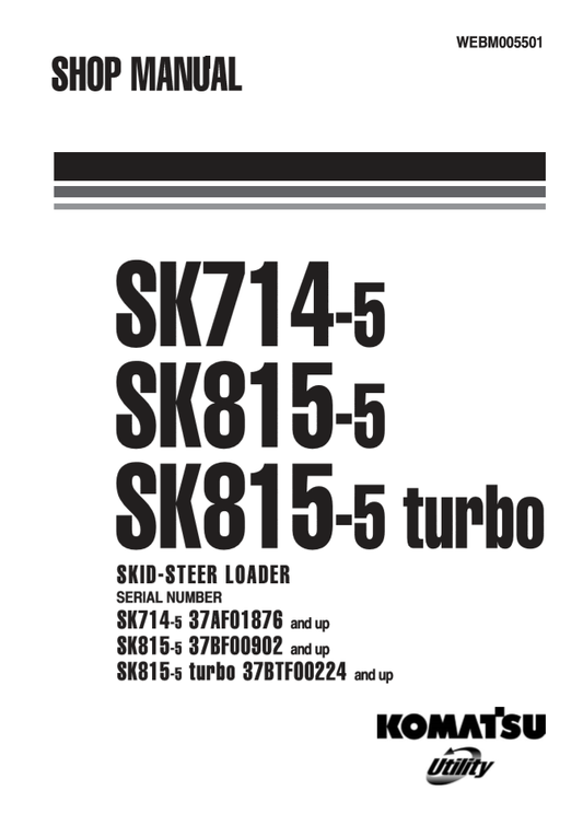 Manual de Taller Minicargador Komatsu SK714-5, SK812-5, SK815-5