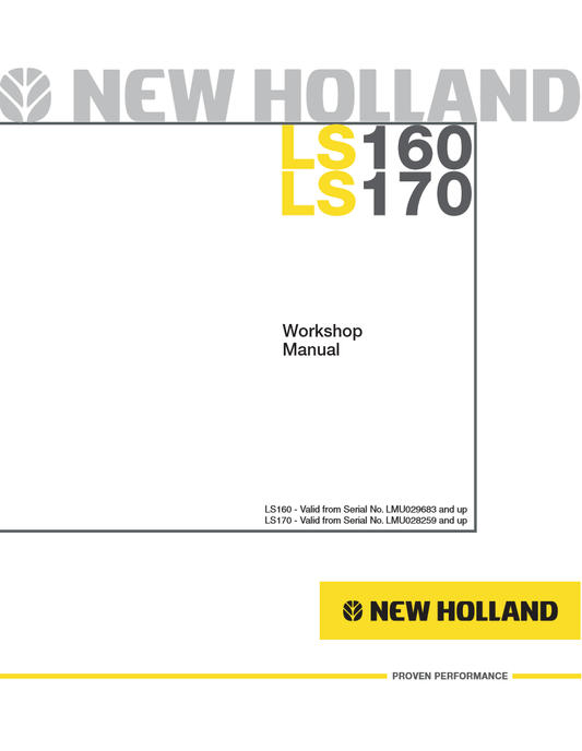 Manual de Taller Minicargador New Holland LS160, LS170