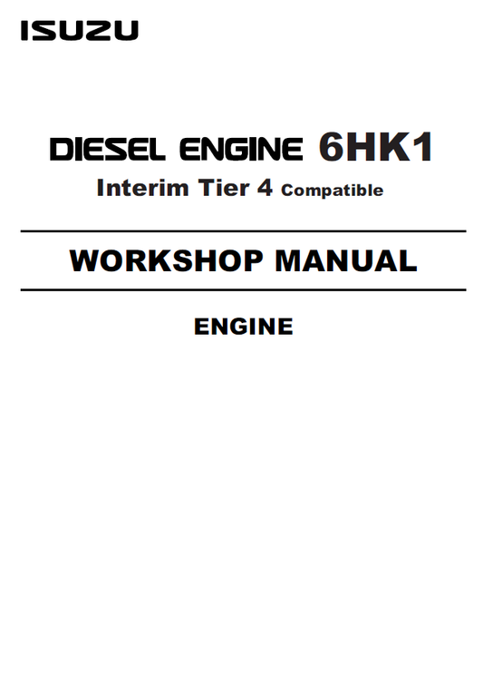 Manual de Taller Motor Isuzu 6HK1 Interim Tier 4