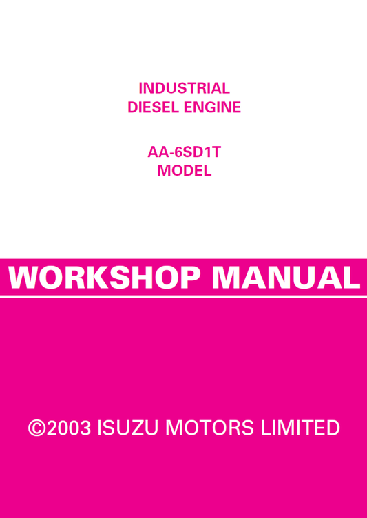Manual de Taller Motor Isuzu AA-6SD1T