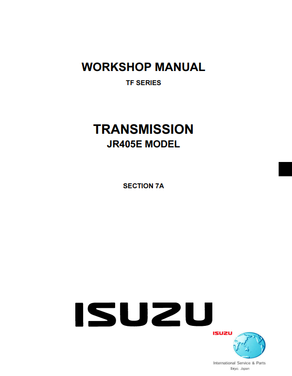 Manual de Taller Motor Isuzu Transmission-JR405E