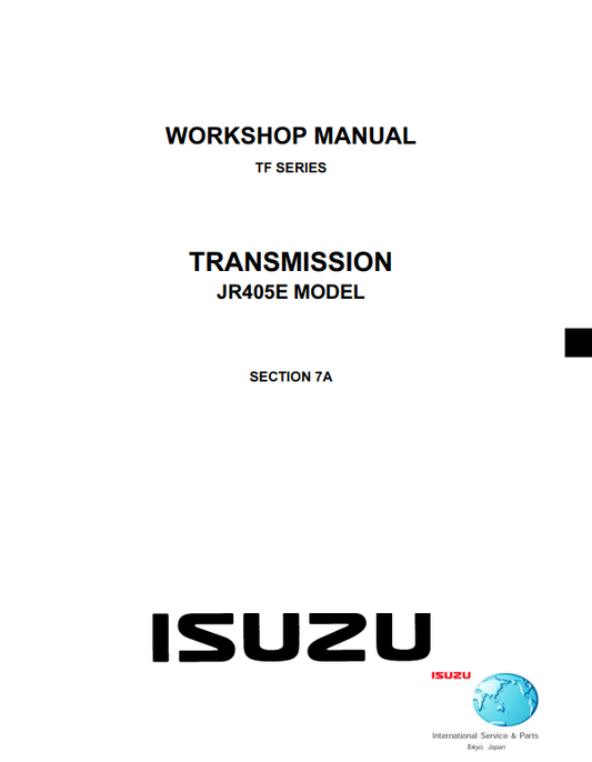 Manual de Taller Motor Isuzu Transmission-JR405E