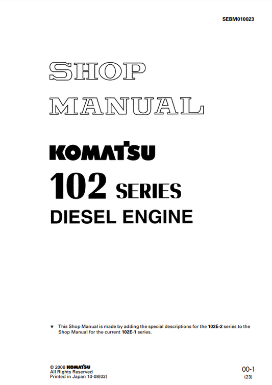 Manual de Taller Motor Komatsu102 Series