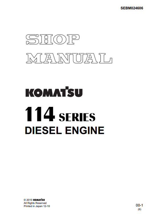 Manual de Taller Motor Komatsu 114-2 Series
