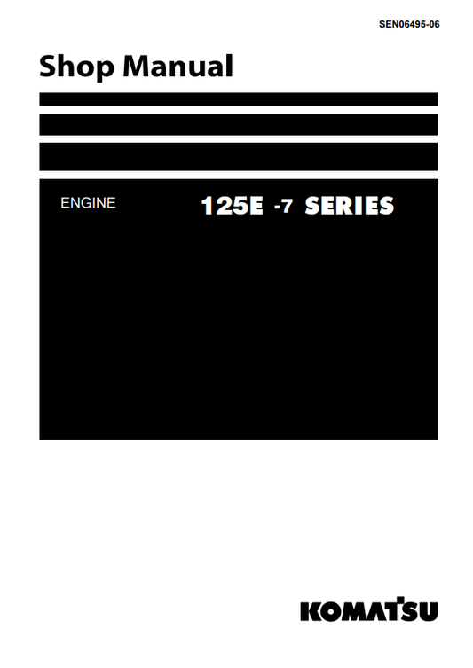 Manual de Taller Motor Komatsu 125E-7 Series