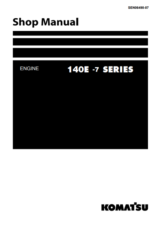 Manual de Taller Motor Komatsu 140E-7 Series