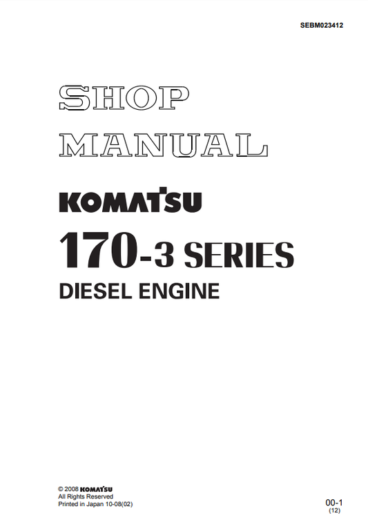 Manual de Taller Motor Komatsu 170-3 Series