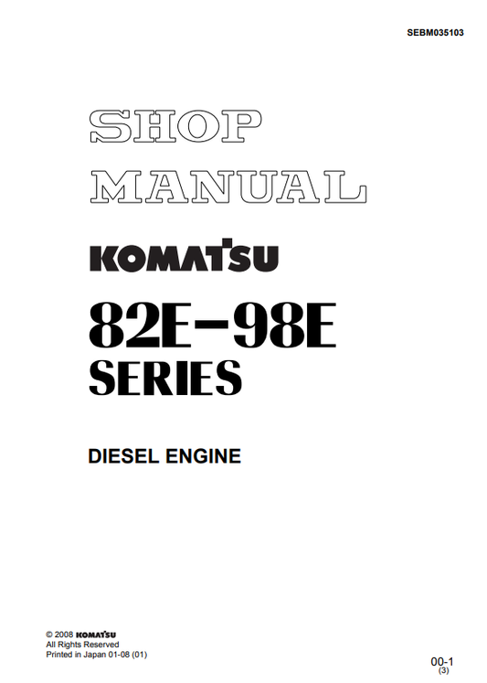 Manual de Taller Motor Komatsu  82E a 98E Series