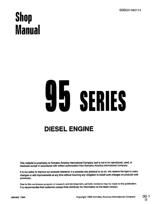 Manual de Taller Motor Komatsu 95 Series