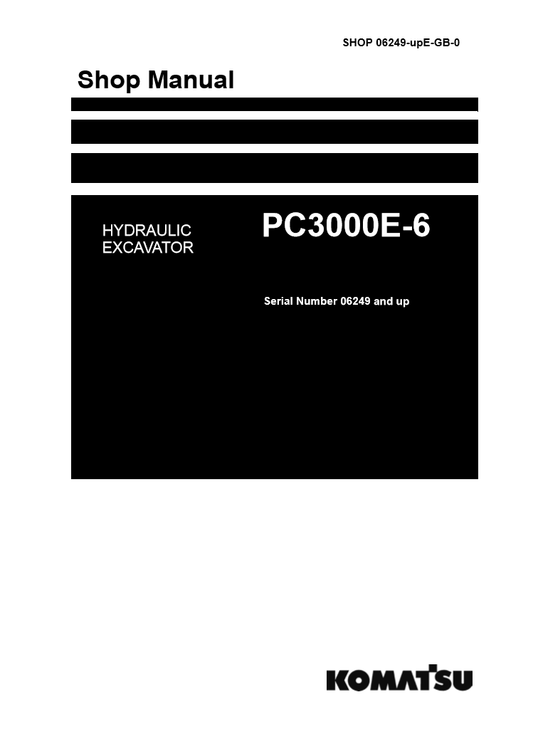 Manual de Taller Pala Minera Komatsu PC3000E-6