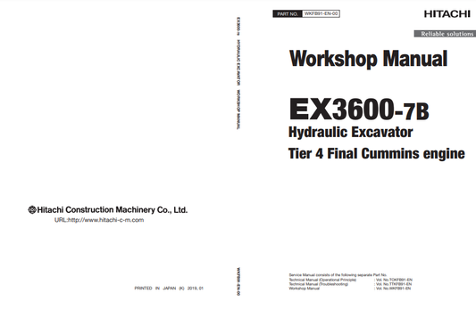 Manual de Taller Pala y Excavadora Hitachi EX3600-7B Tier 4