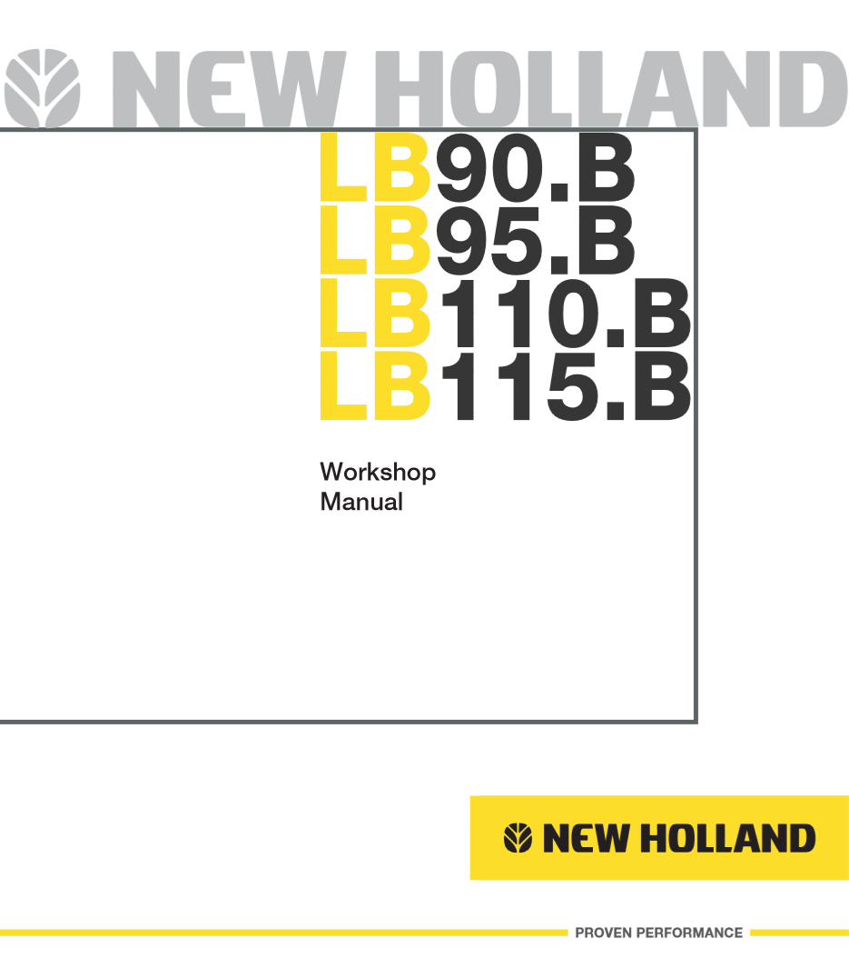 Manual de Taller Retrocargadora New Holland LB90.B, LB95.B, LB110.B, LB115.B