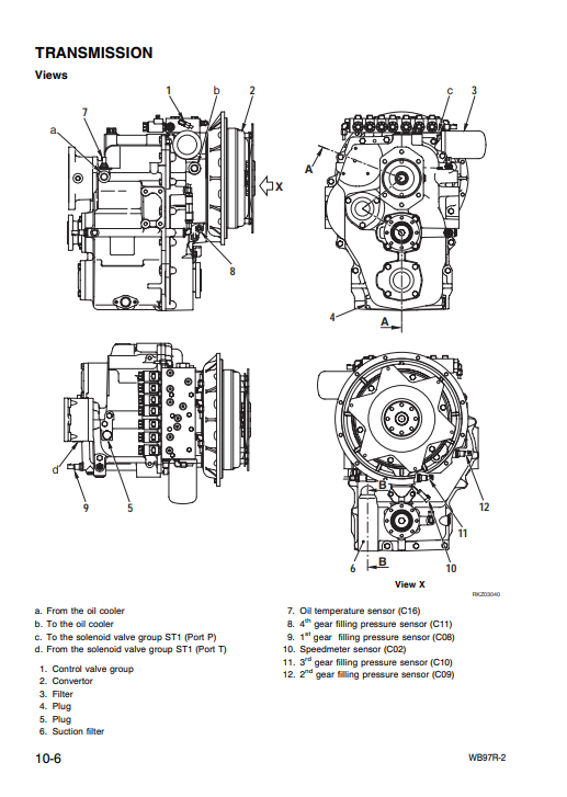 Manual de Taller Retroexcavadora Komatsu WB97R-2