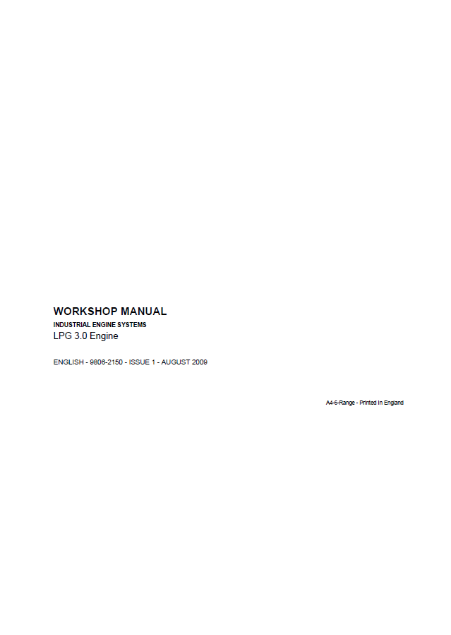 Manual de Taller Sistema de Motores JCB LPG 3.0
