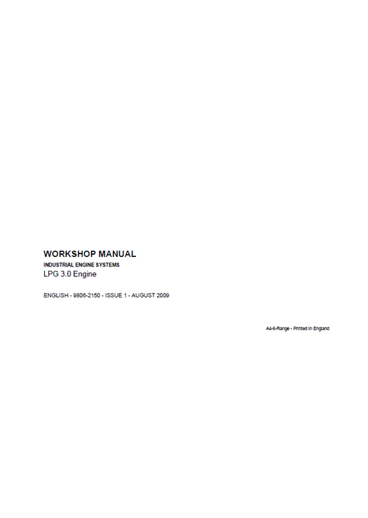 Manual de Taller Sistema de Motores JCB LPG 3.0